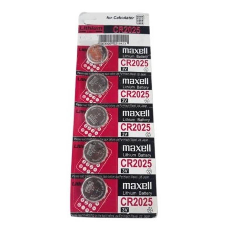Maxell Lithium Battery Cr2025 3v Coin Cell 5 Pack