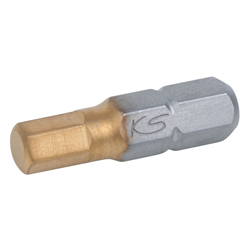 KS TOOLS Vaso hexagonal con punta TIN de 1/4", 25 mm, 10 mm, paquete de 5 ( 911.3679 )