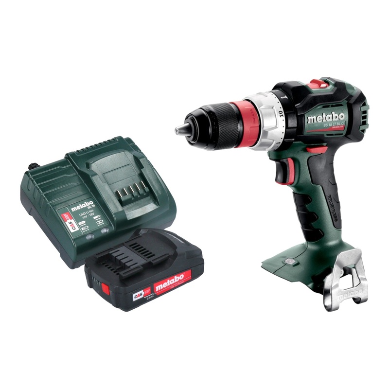 Metabo BS 18 LT BL Q Akku Bohrschrauber 18 V 75 Nm Brushless + 1x Akku 2,0 Ah + Ladegert