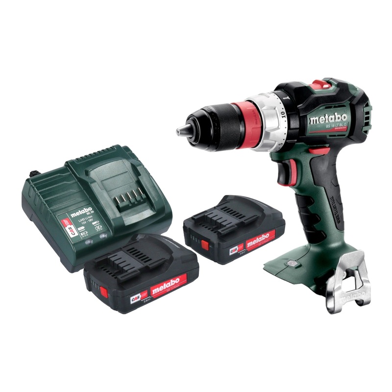 Metabo BS 18 LT BL Q Akku Bohrschrauber 18 V 75 Nm Brushless + 2x Akku 2,0 Ah + Ladegert