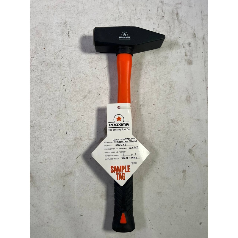 Schlosserhammer, 1000 g, Fiberglasgriff - Neuwertig