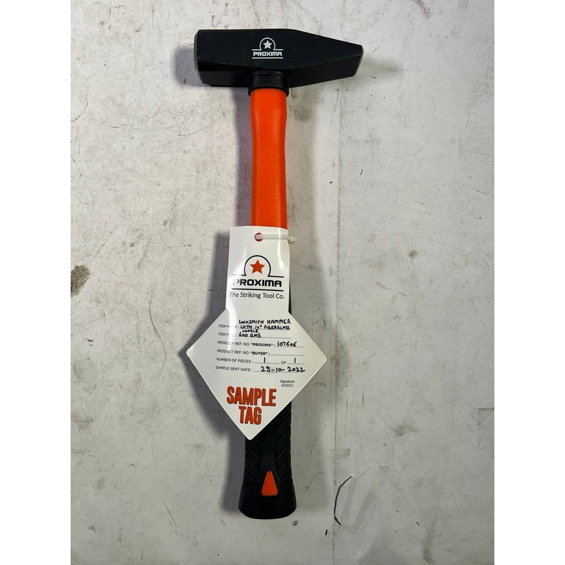 Schlosserhammer / Hammer 600g mit Fiberglasstiel - Neuwertig