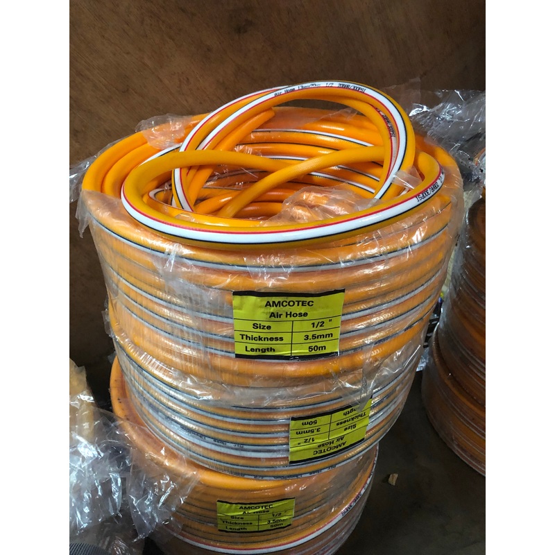 Yellow Air Hose 1/2" | Model : HOSE-AY04 | Sizes : Per m, 50m roll, 100m roll