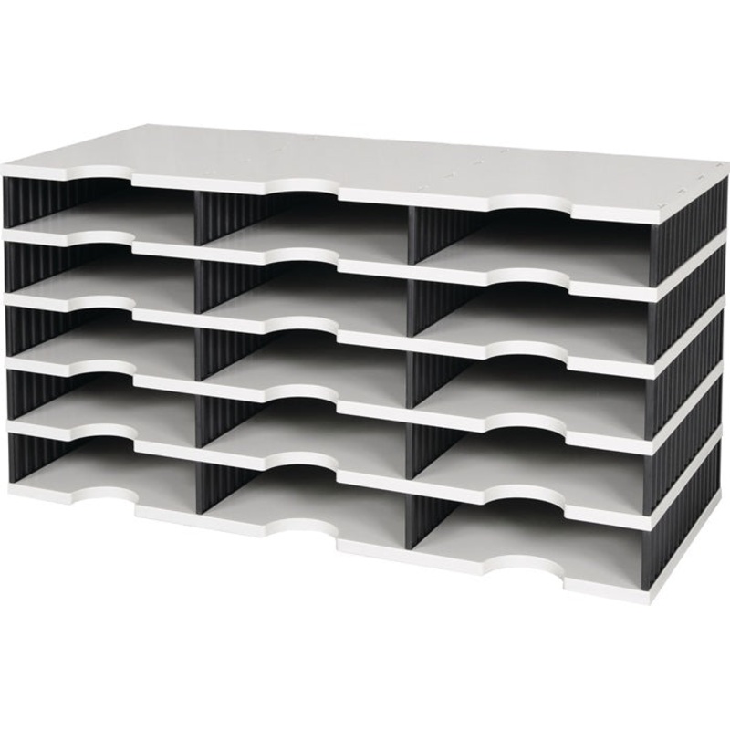 Bandeja clasificadora Styro Trio (9000493277) 15 compartimentos poliestireno gris/negro