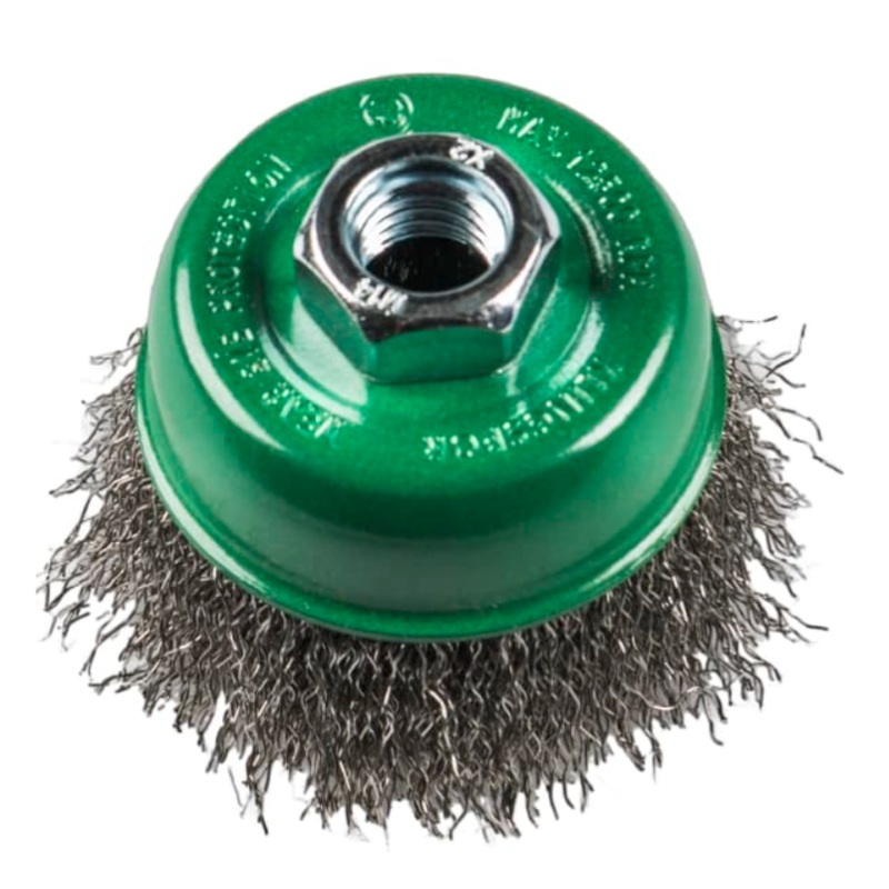 KLINGSPOR BT 600 W Wire Brush 80mm Dia. x M14 Crimp Cup Stainless Steel (358326) [3050]
