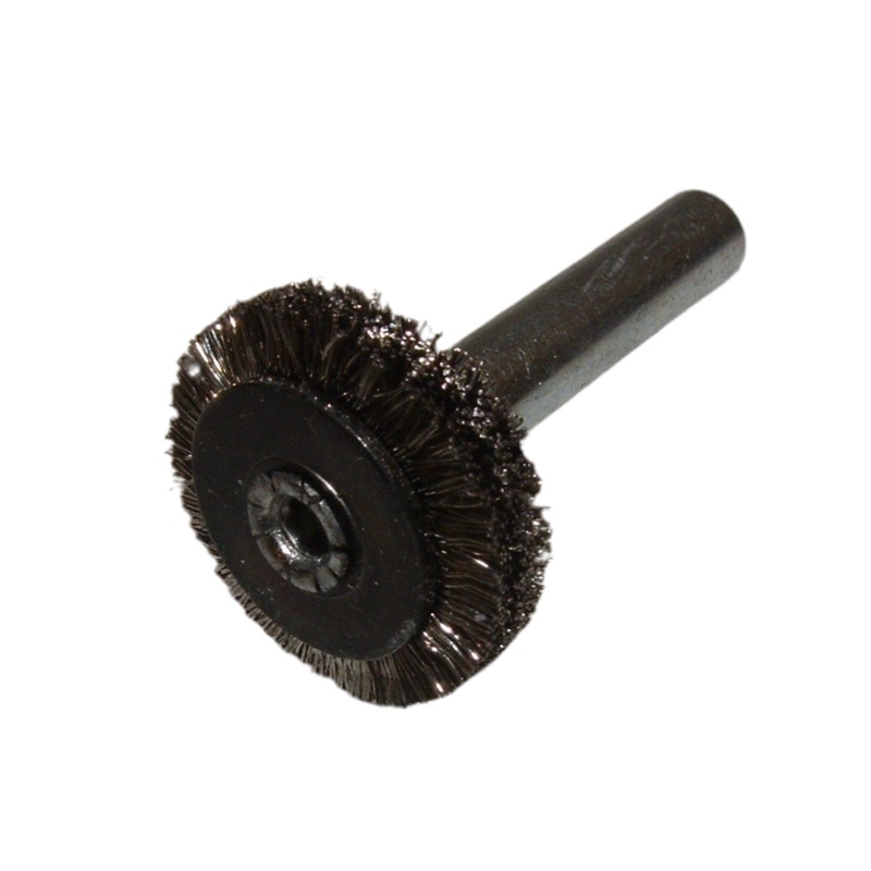 Wire Brush Spindle Mounted Stainless Steel 20mm Dia. 6mm Shaft 95324320 [7975]