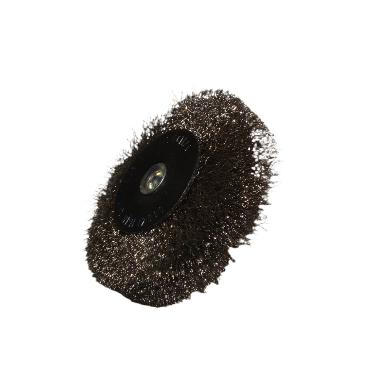 Wire Brush Spindle Mounted Stainless Steel 80mm Dia. x 15mm 6mm Shaft 95834380 [7980]