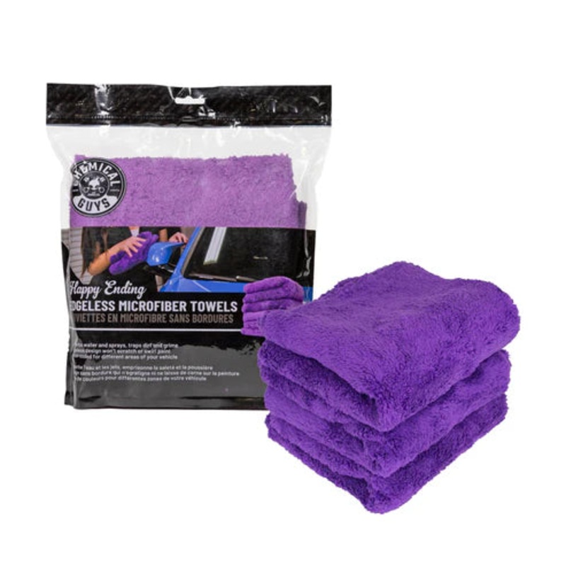 HAPPY ENDING ULTRA PLUSH EDGELESS MICROFIBER TOWEL, PURPLE 1