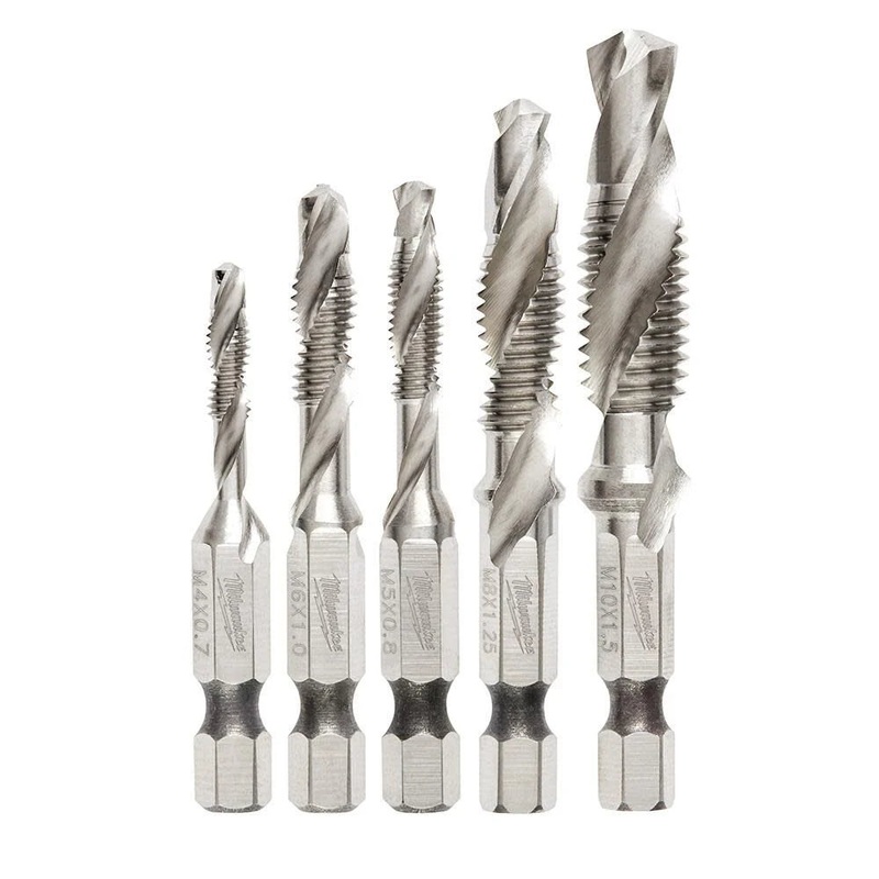 SHOCKWAVE 5 Pc. Metric Impact Drill Tap Set