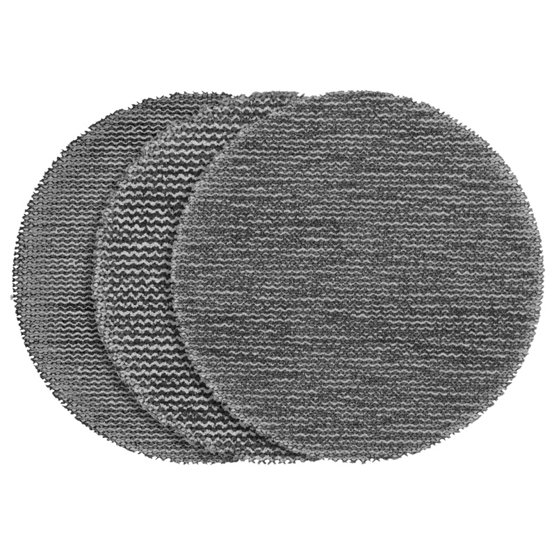 3 Assorted 80, 120, 180 Grit Mesh Sanding Discs with POWERGRID Tear Resistant Mesh  12 pk + Pad Saver