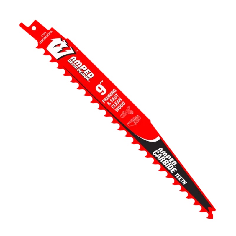 9" 3TPI AMPED Demo Demon Carbide Teeth Reciprocating Saw Blade for Pruning and Clean Wood