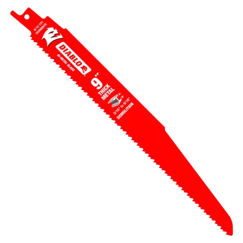 9" 8/10TPI Bi-Metal Reciprocating Saw Blades for Thick Metal (25-Pack)