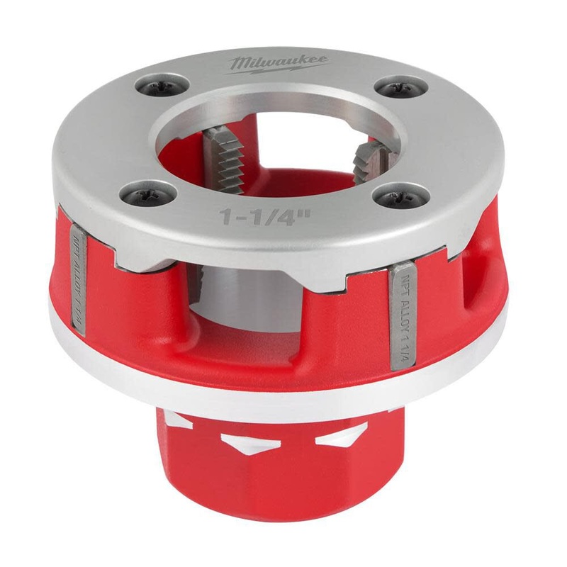 Milwaukee Compact 1-1/4" ALLOY NPT Portable Pipe Threading Forged Aluminum Die Head