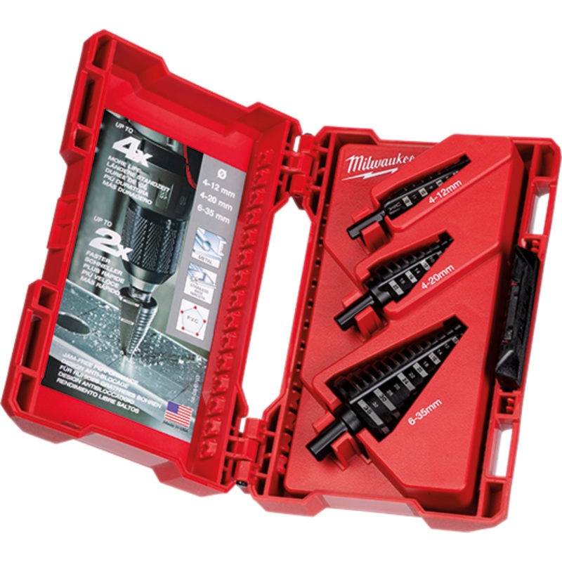 Step Drill Bit Set Metric - 3PC