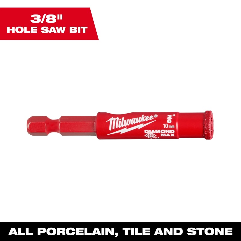 Milwaukee 3/8" Diamond Max Hole Saw Bit