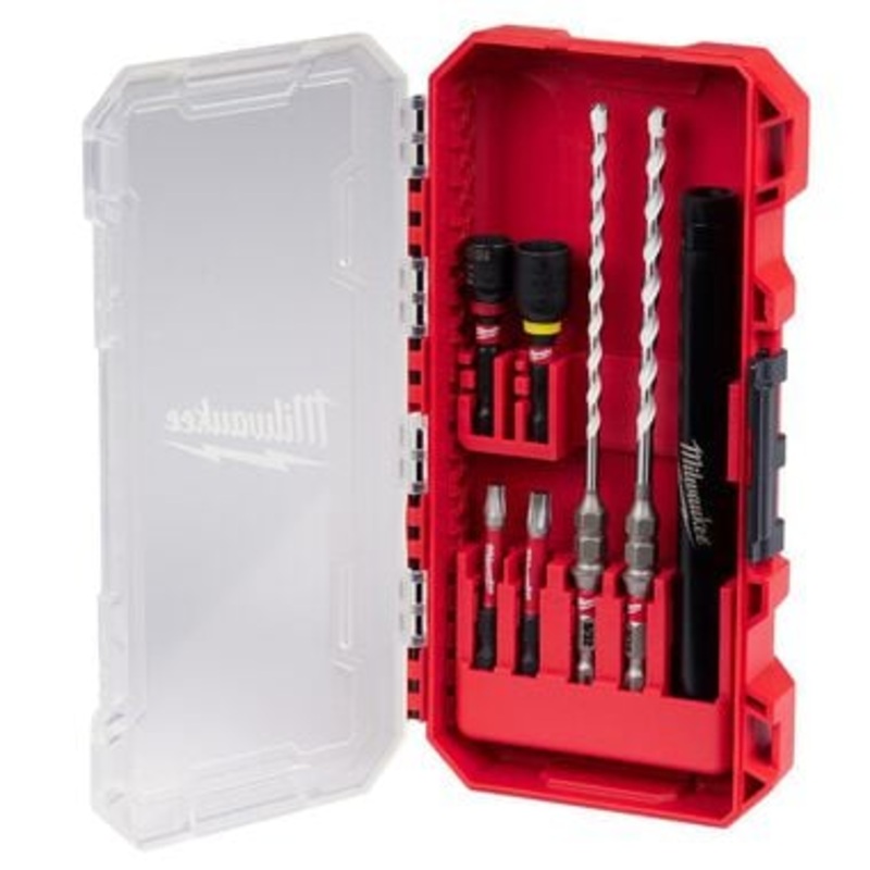 SHOCKWAVE Impact Duty Carbide Multi-Material Drill Bit Concrete Screw Install Set - 7PC