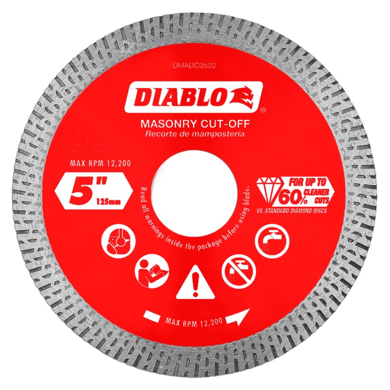 5" Diamond Continuous Rim Masonry Cut-Off Disc