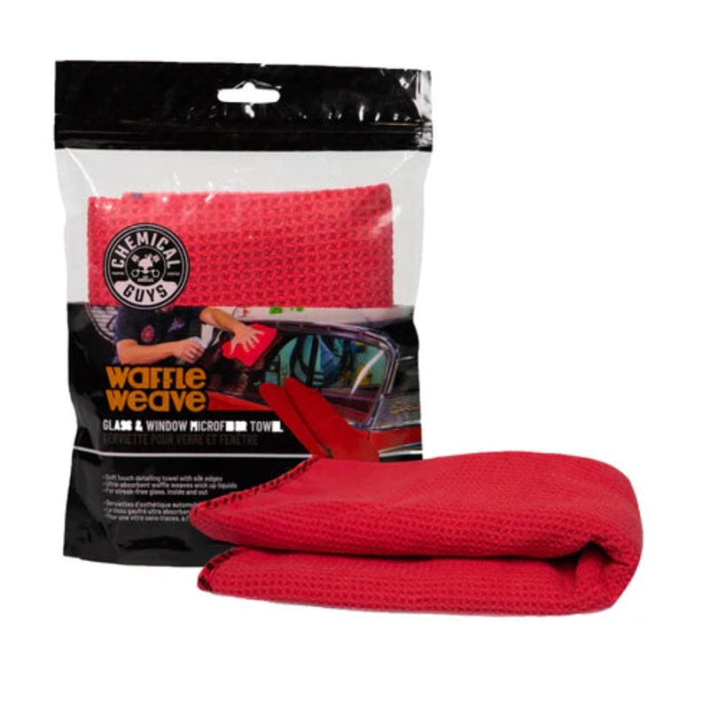 Waffle Weave Glass and Window Microfiber Towel 24x16