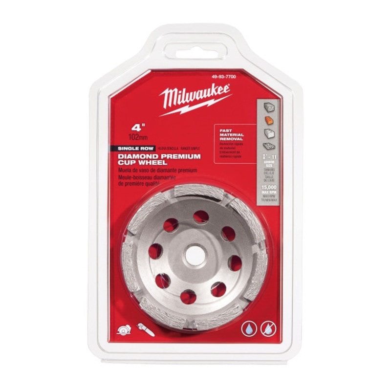 4 in. Diamond Cup Wheel Single Row