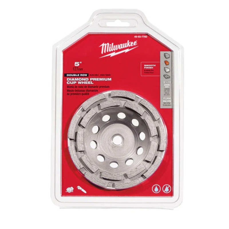 5 in. Diamond Cup Wheel Double Row